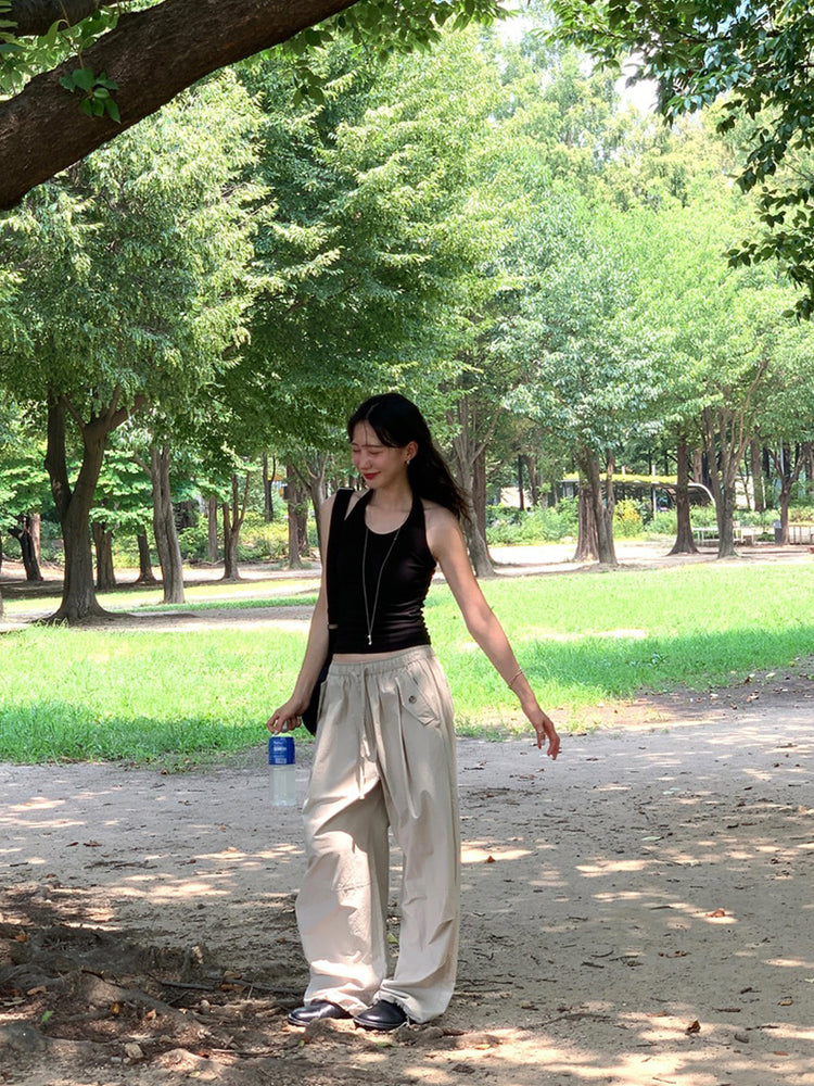 掛脖美色修身上衣