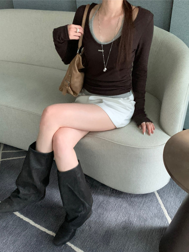 美色掛脖綁帶背心