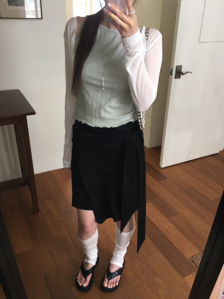 碎花刺繡細節紋理背心