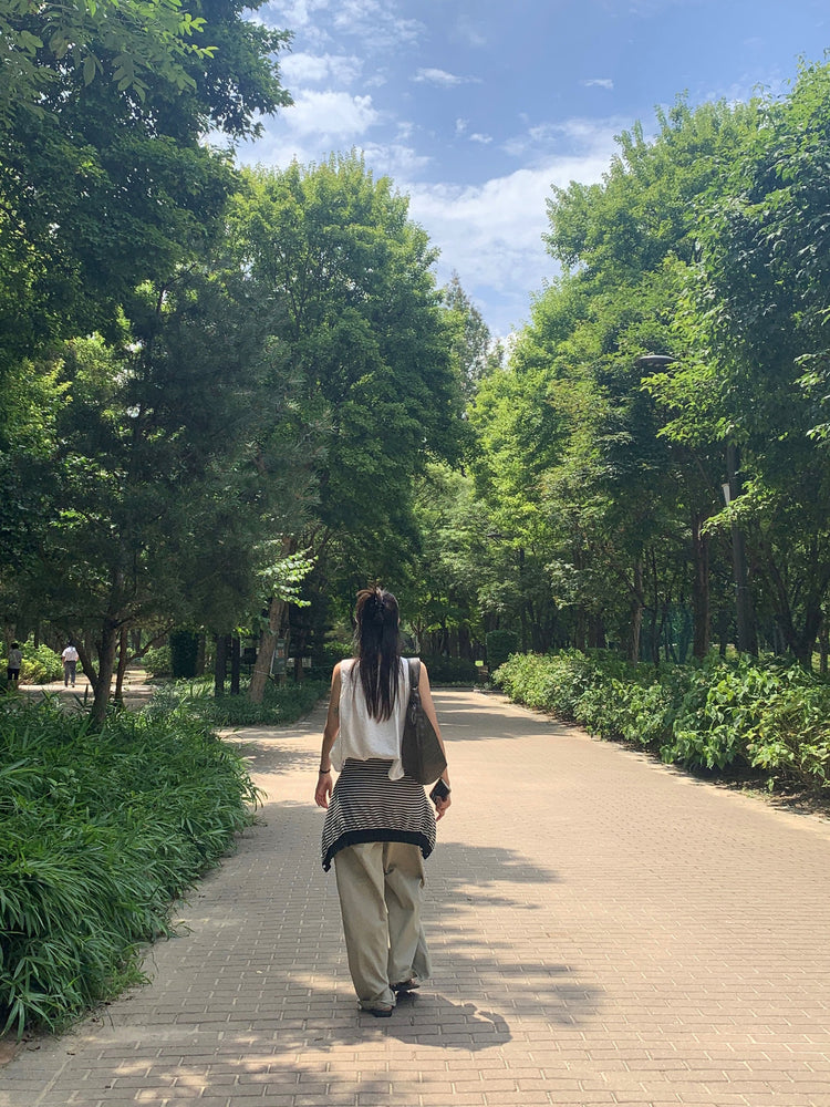 泡泡格紋紋理寬鬆排鈕背心