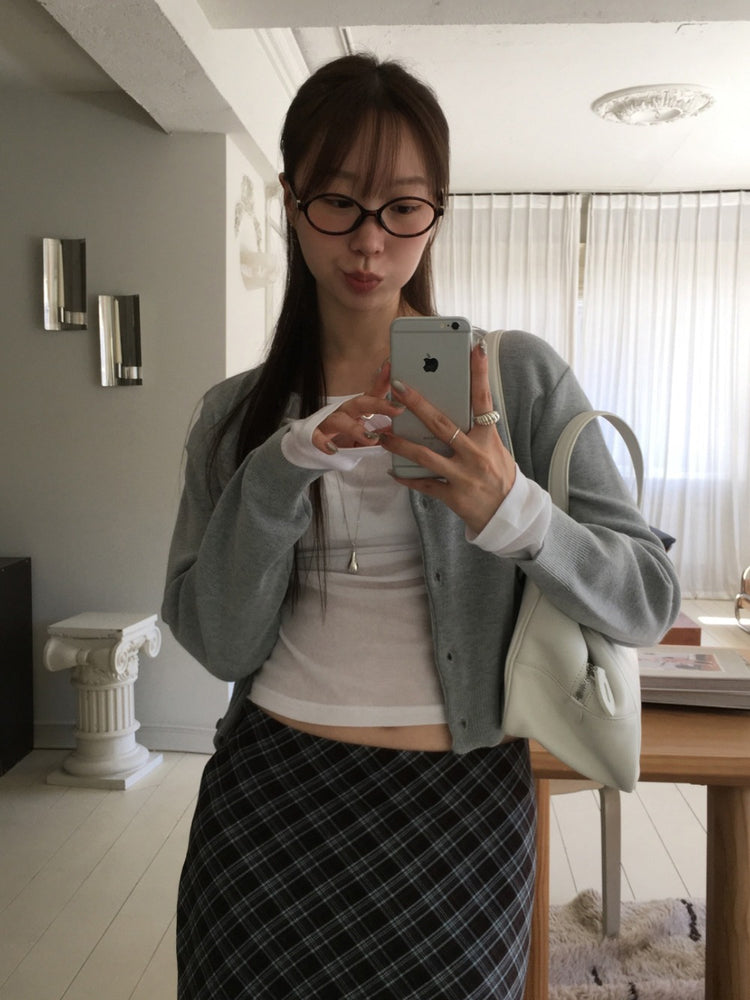 天絲微透膚U領基礎上衣