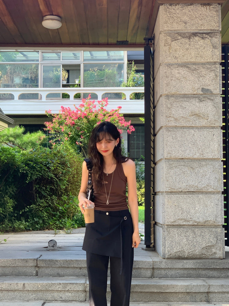 掛脖美色修身上衣