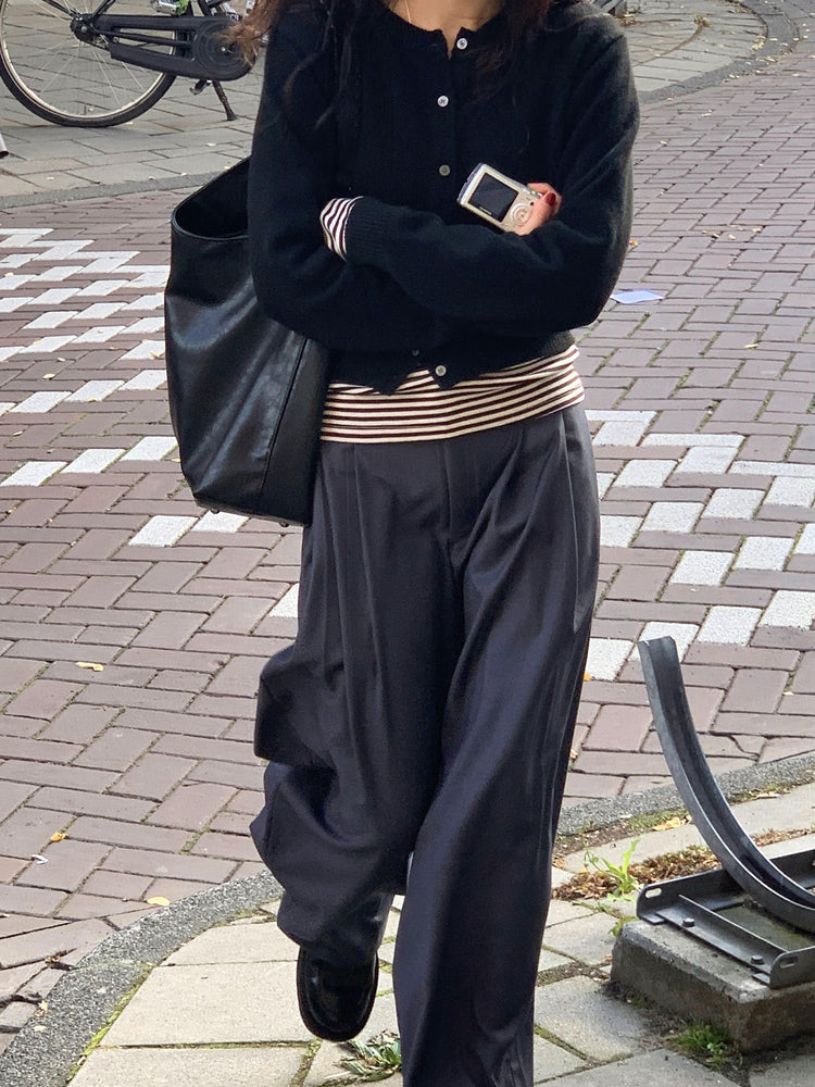 圓領排鈕基礎上衣
