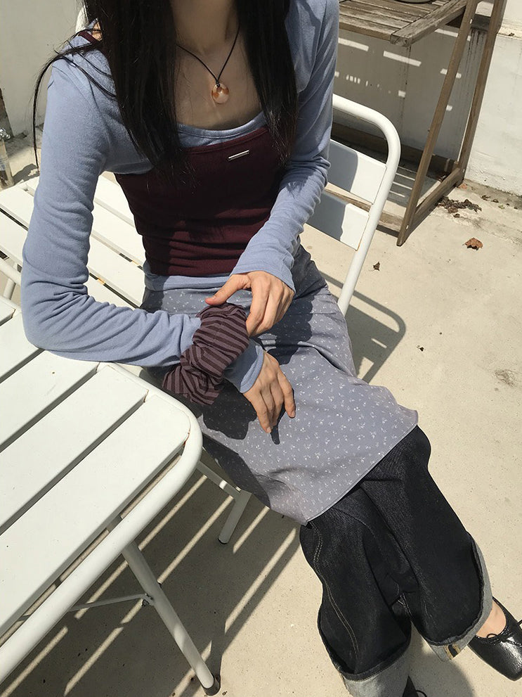 美色鐵扣細節背心