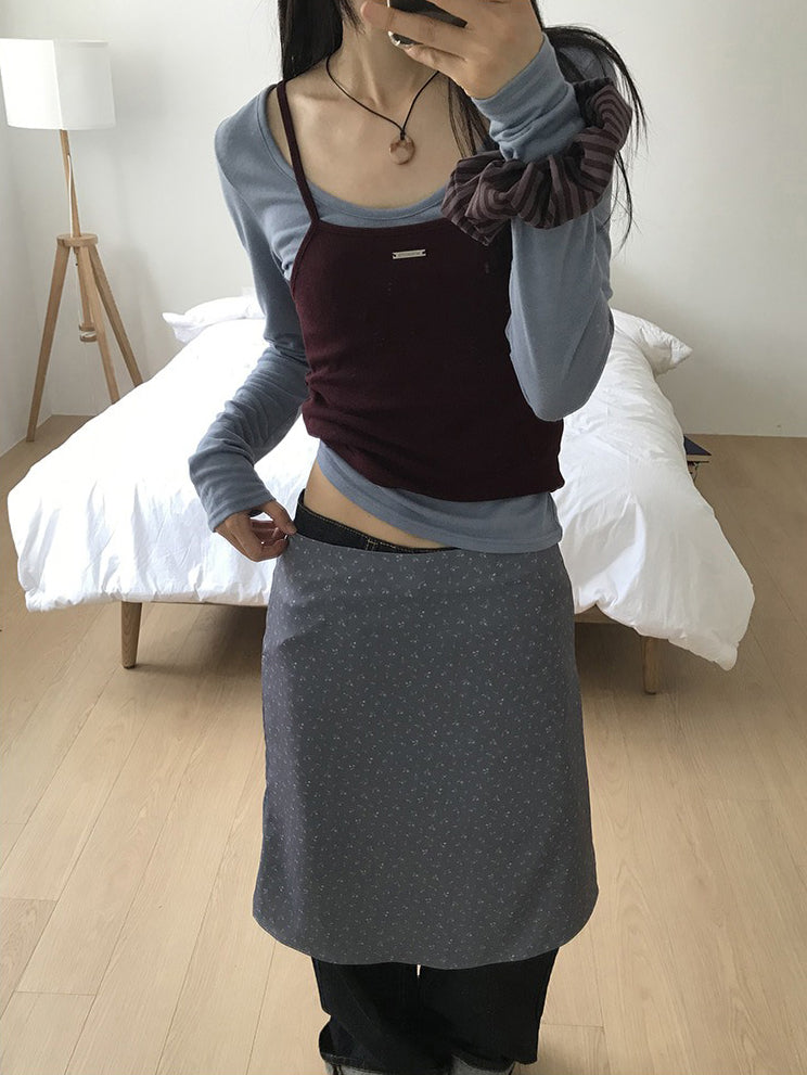 美色鐵扣細節背心