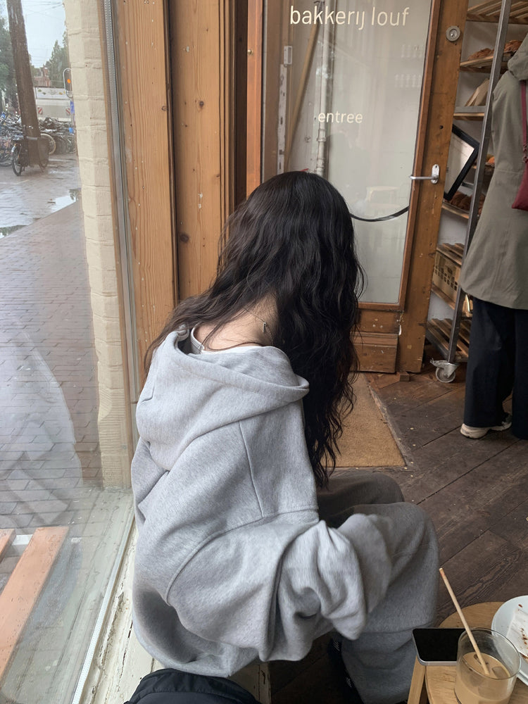 塗鴉數字細節連帽外套