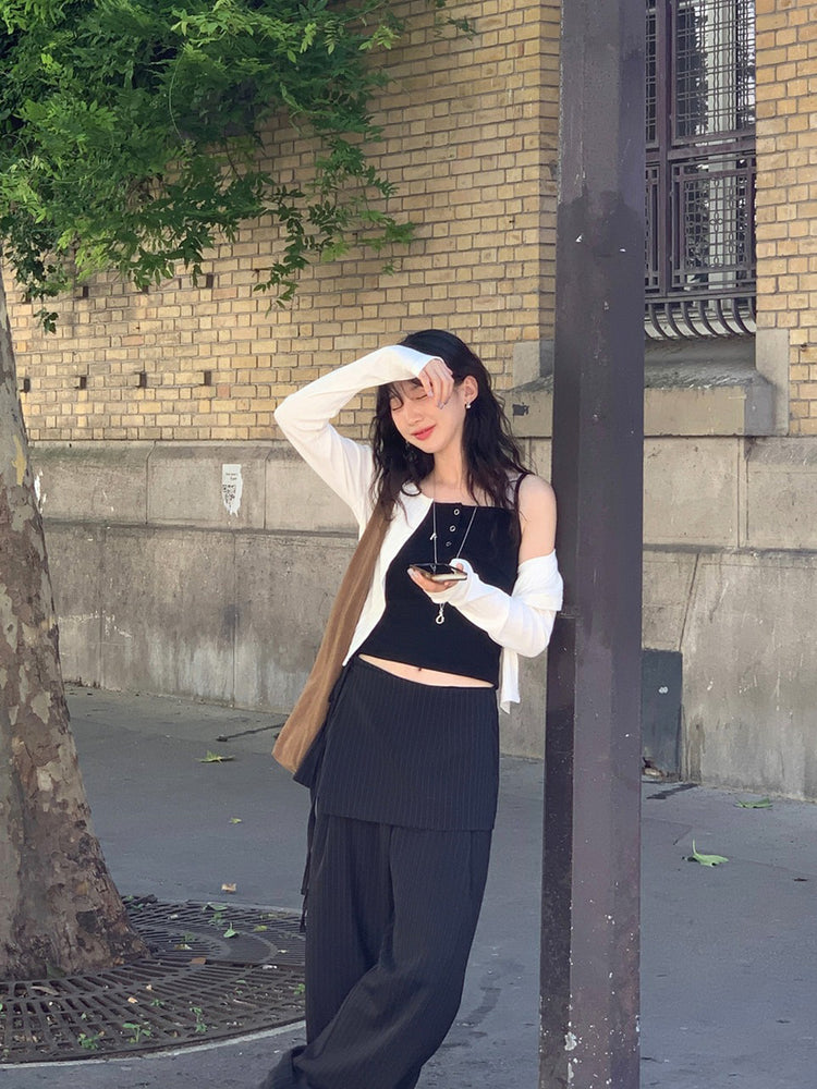暗紋排鈕顯瘦外套