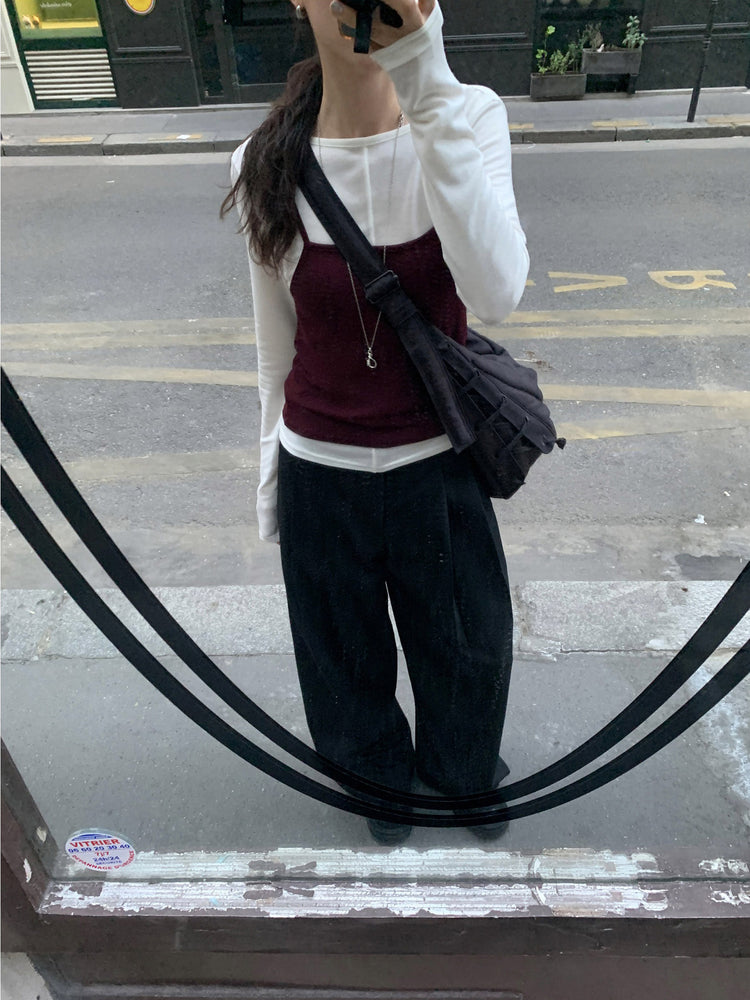美色鐵扣前後兩穿上衣