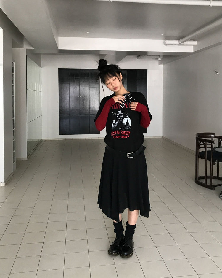 美色羊毛透膚上衣