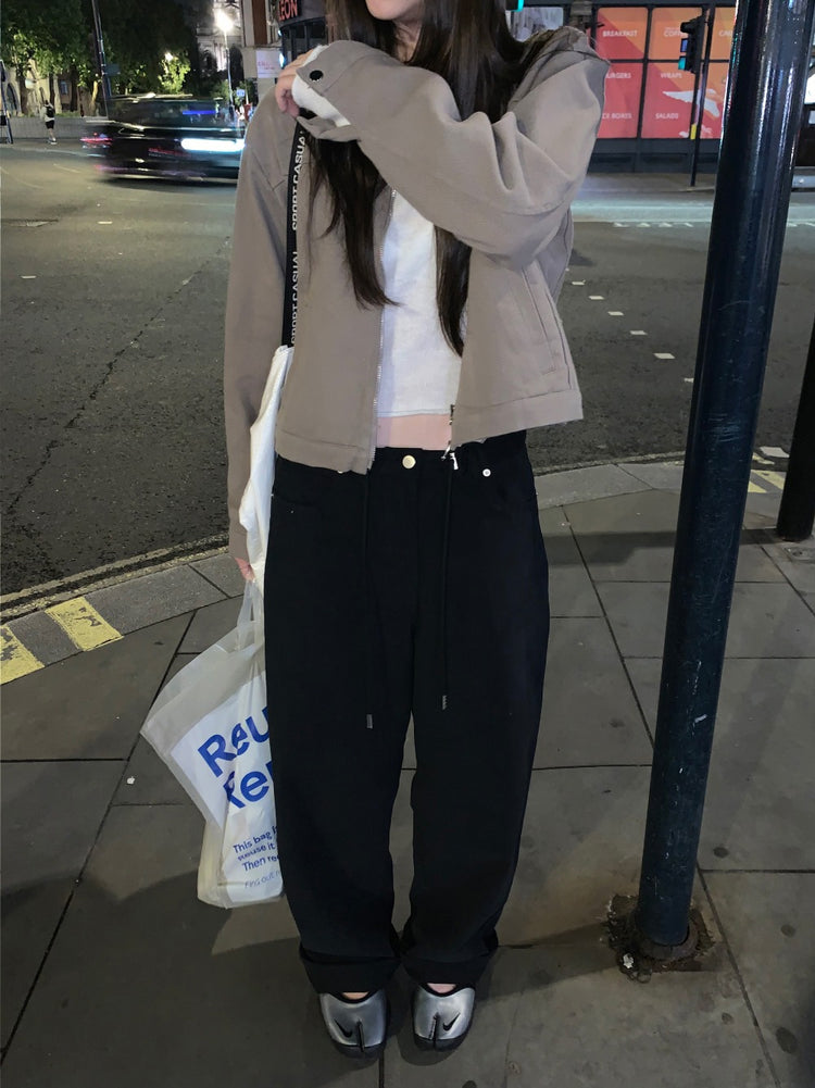 復古洗舊企領細節外套