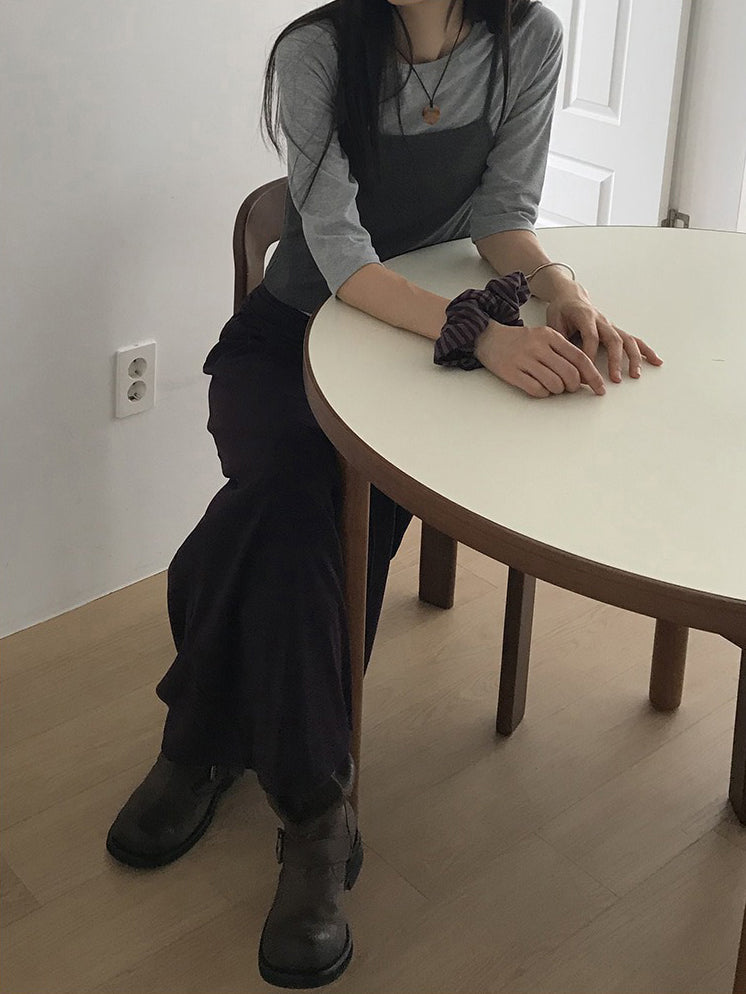 美色鐵扣細節背心
