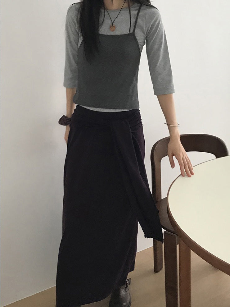 美色鐵扣細節背心