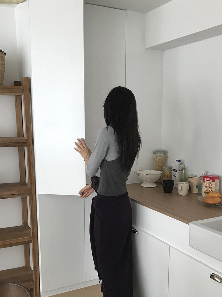 美色鐵扣細節背心
