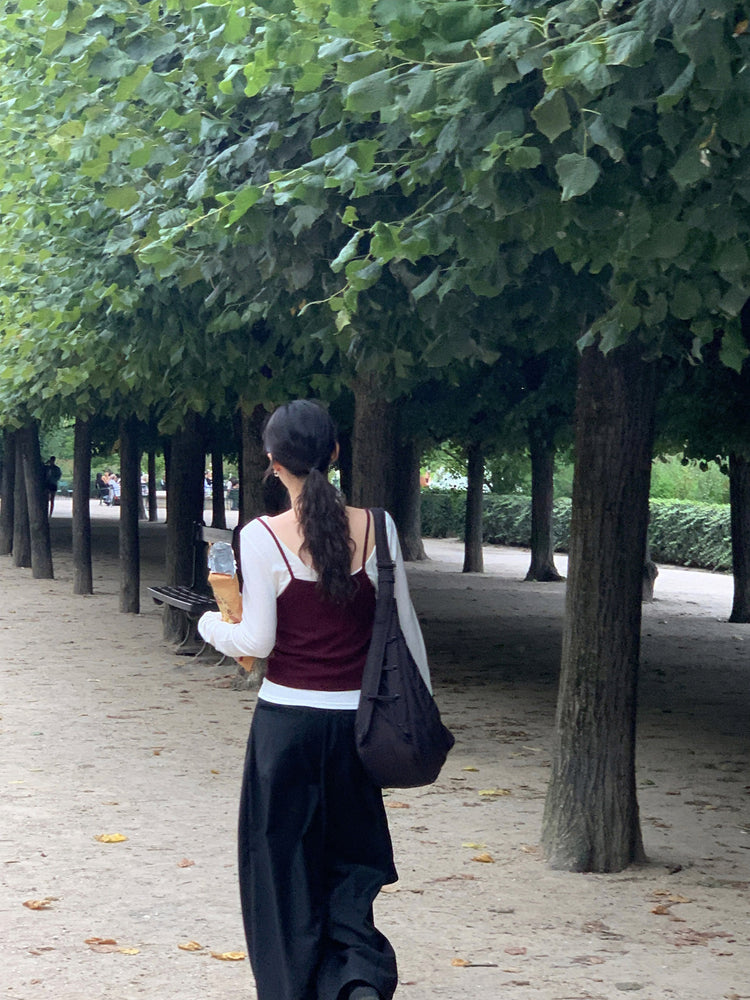 美色鐵扣細節背心