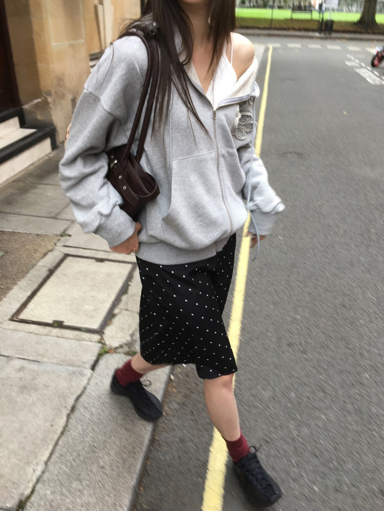 立體花細節連帽外套