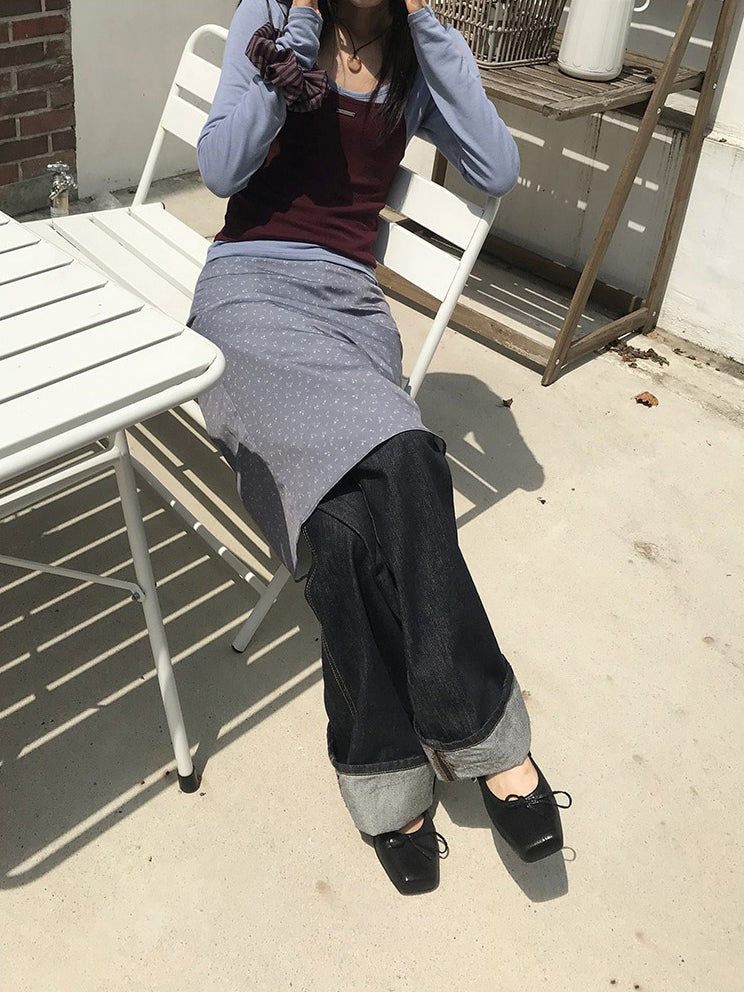 美色鐵扣前後兩穿上衣
