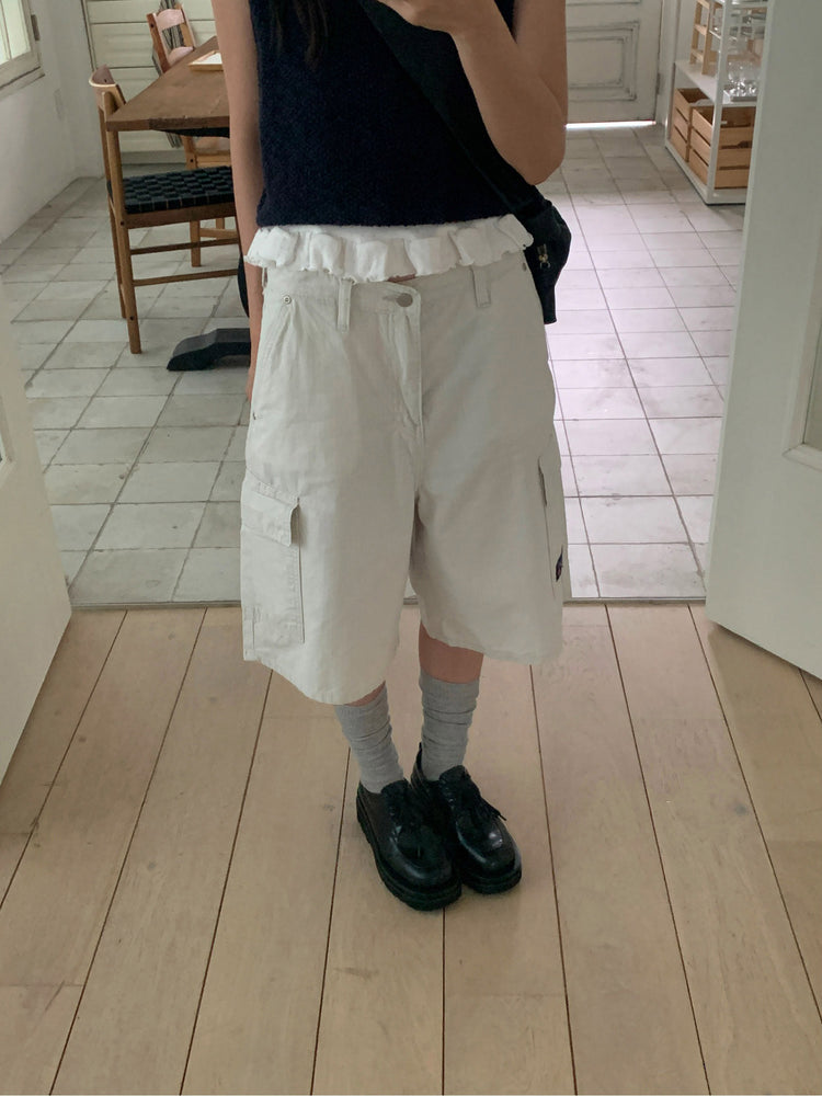 復古夏日涼感五分褲
