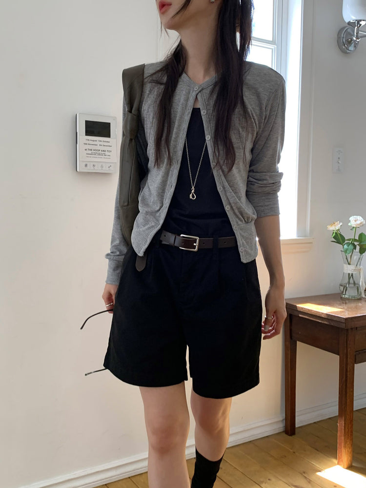 美色排鈕束袖細節外套
