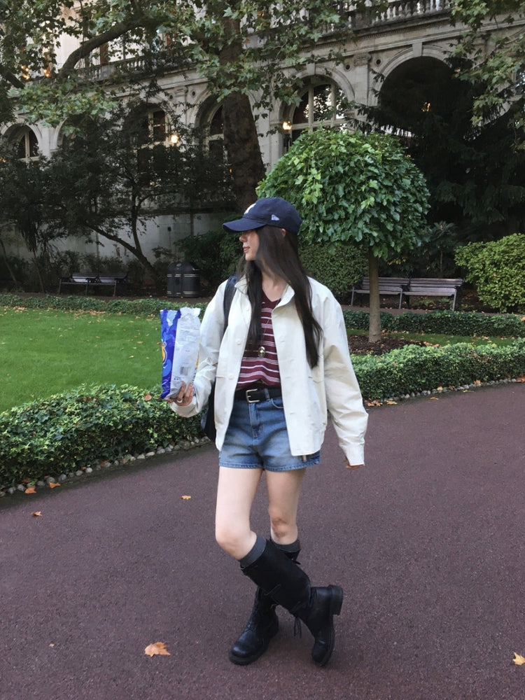 立領口袋細節外套