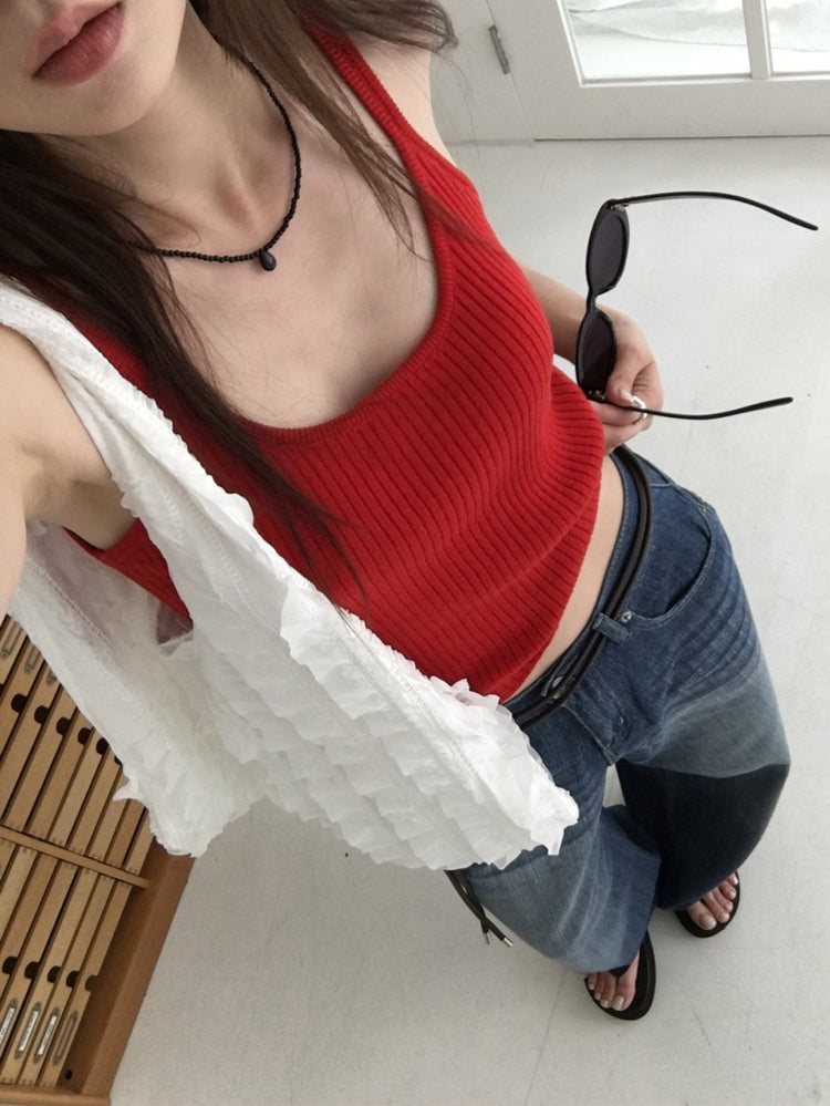 蕾絲層次hobo bag
