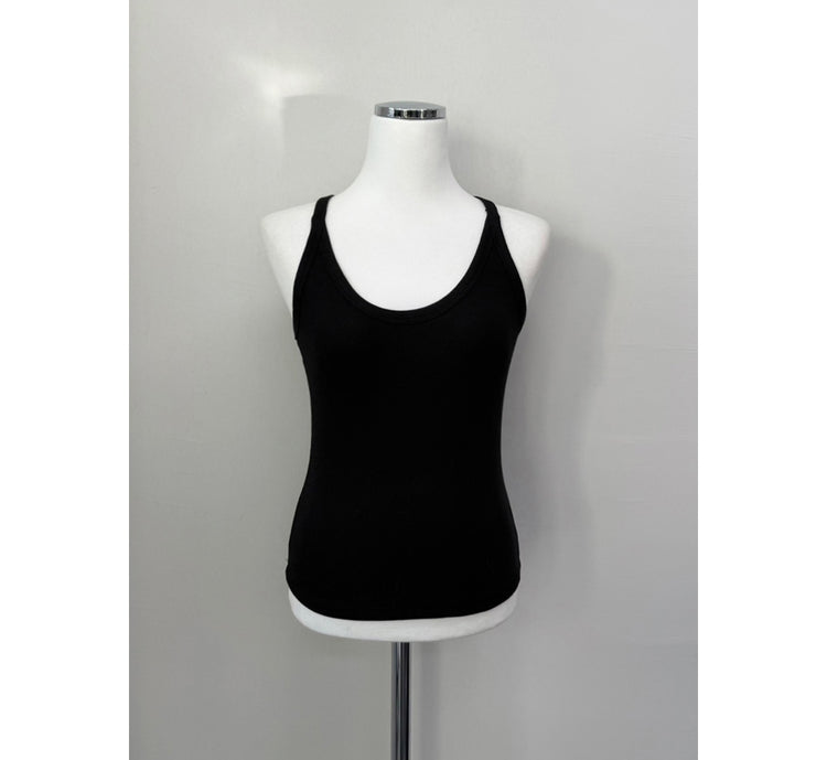 美色削肩基礎背心