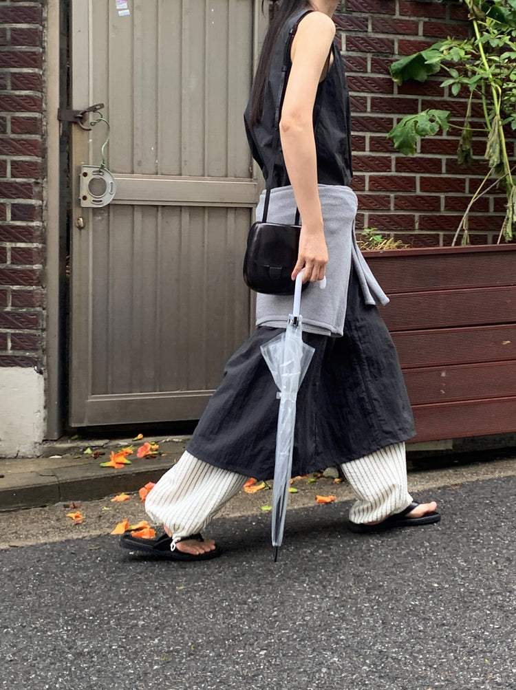 舒適感條紋直褲
