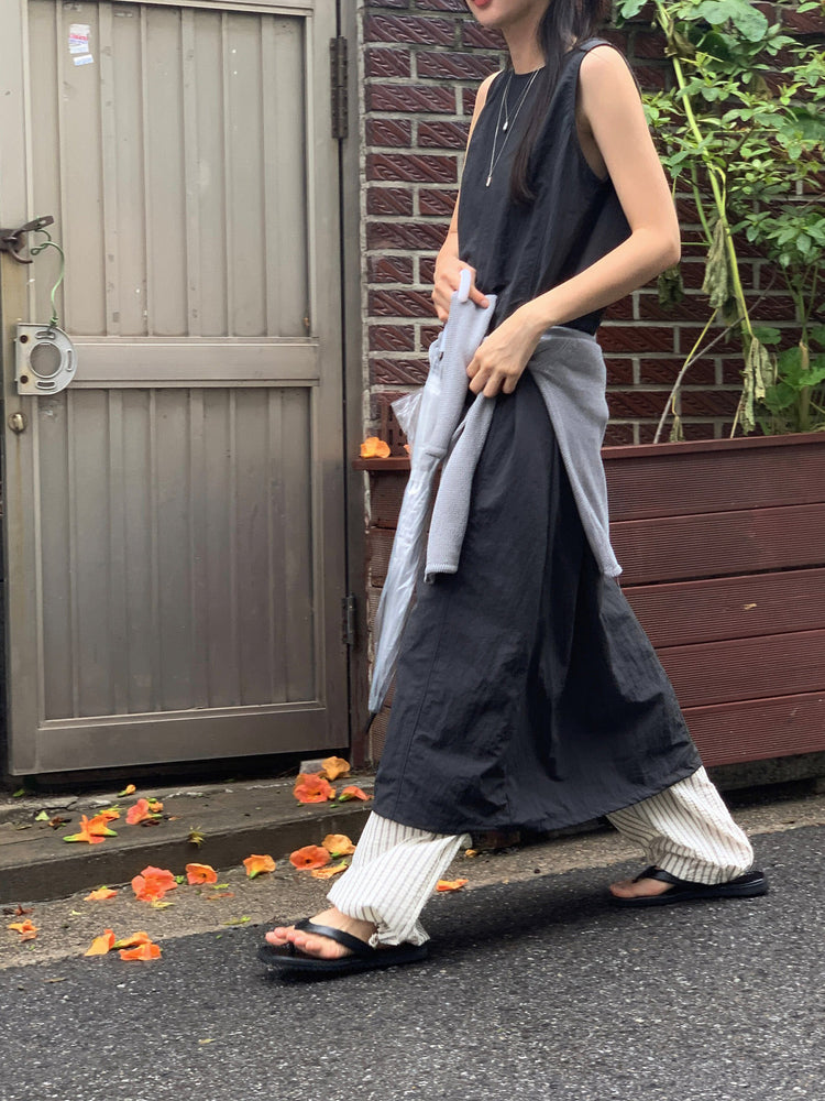 舒適感條紋直褲