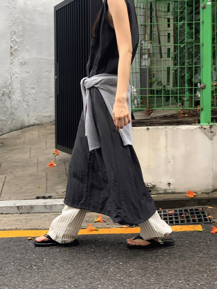 舒適感條紋直褲