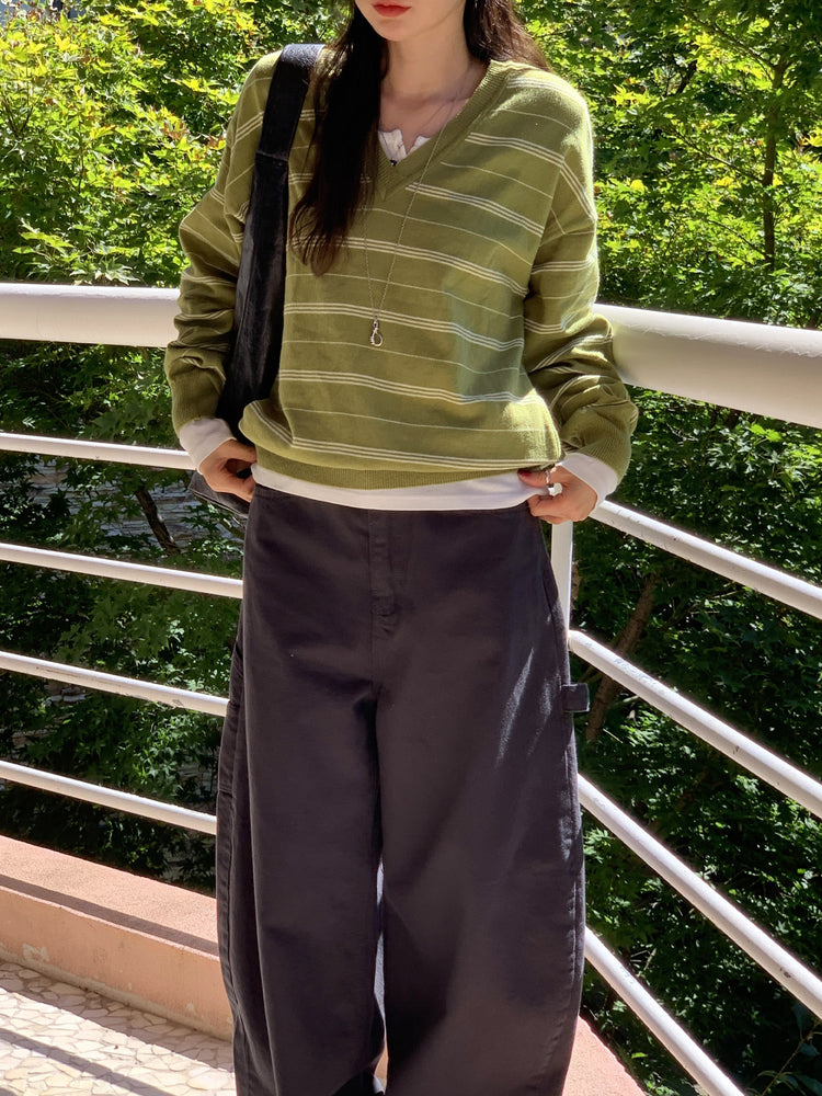 愛心形狀細節廓形褲