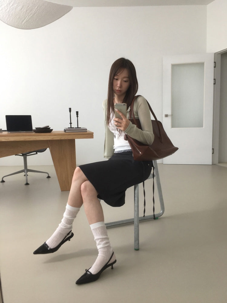 美色透膚雙扣鈕修身外套