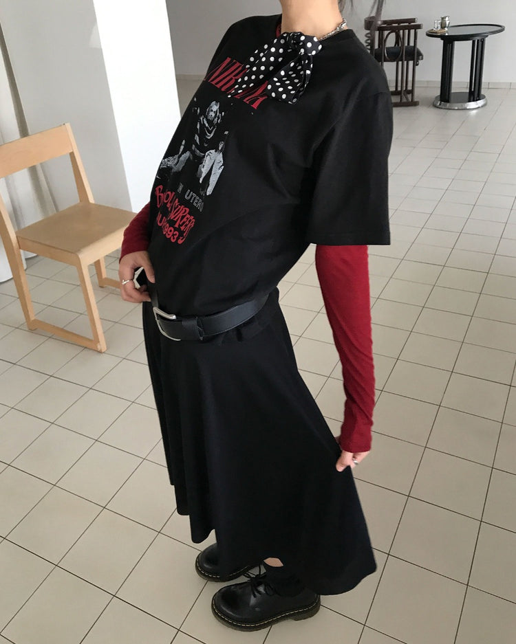 復古圖案寬鬆t