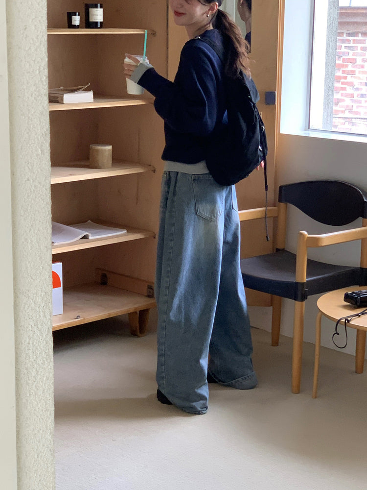 美色基礎V領針織上衣