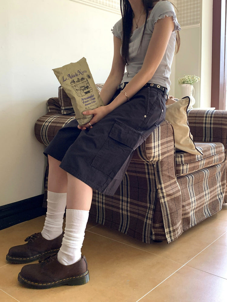 雙層木耳邊細節兩穿上衣