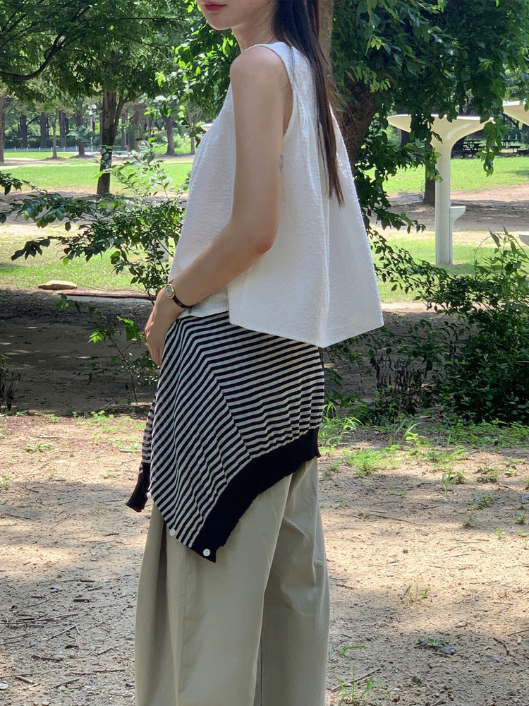 側單壓褶細節廓形褲