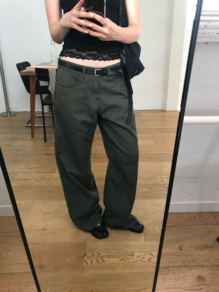 美色極簡低腰修身直褲