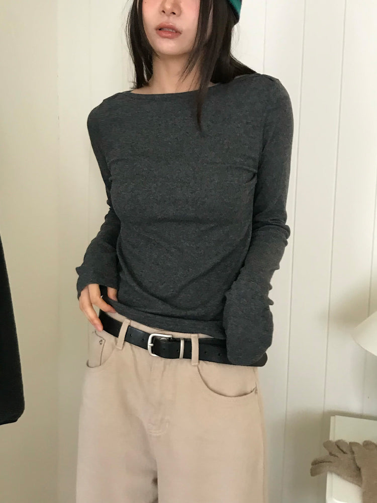 基礎美色內刷毛繭型褲