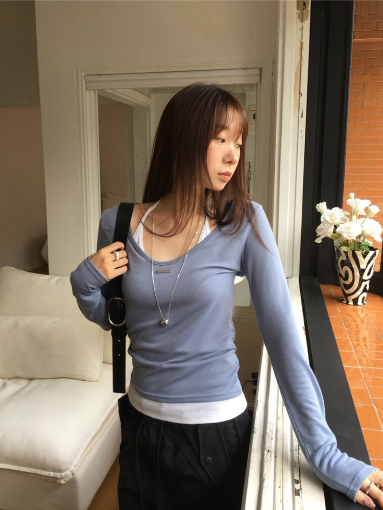 美色掛脖綁帶背心