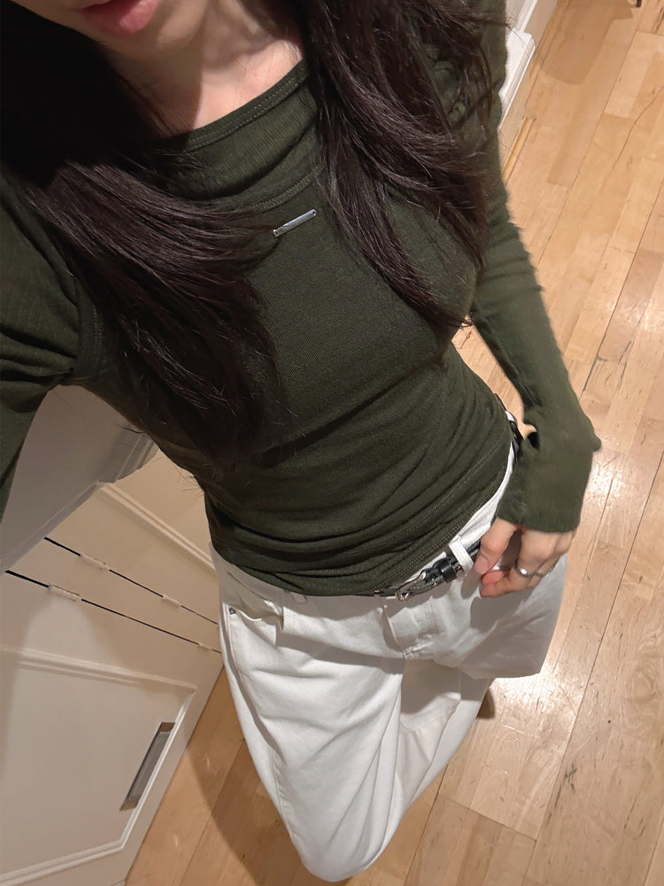 天絲美色銀標微透膚上衣