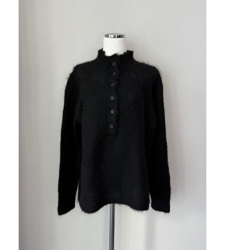 微立領美肩細節毛衣