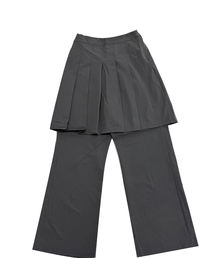 雙層層次感百褶裙褲