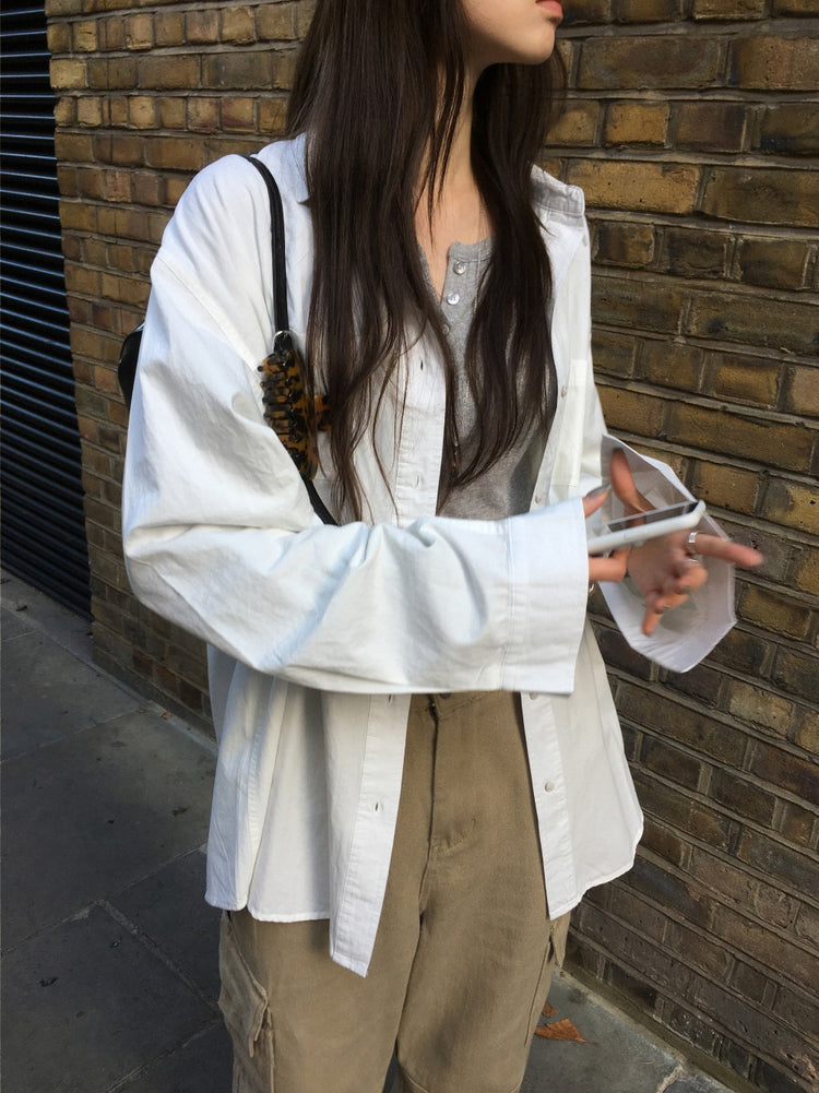 經典棉質寬鬆襯衫