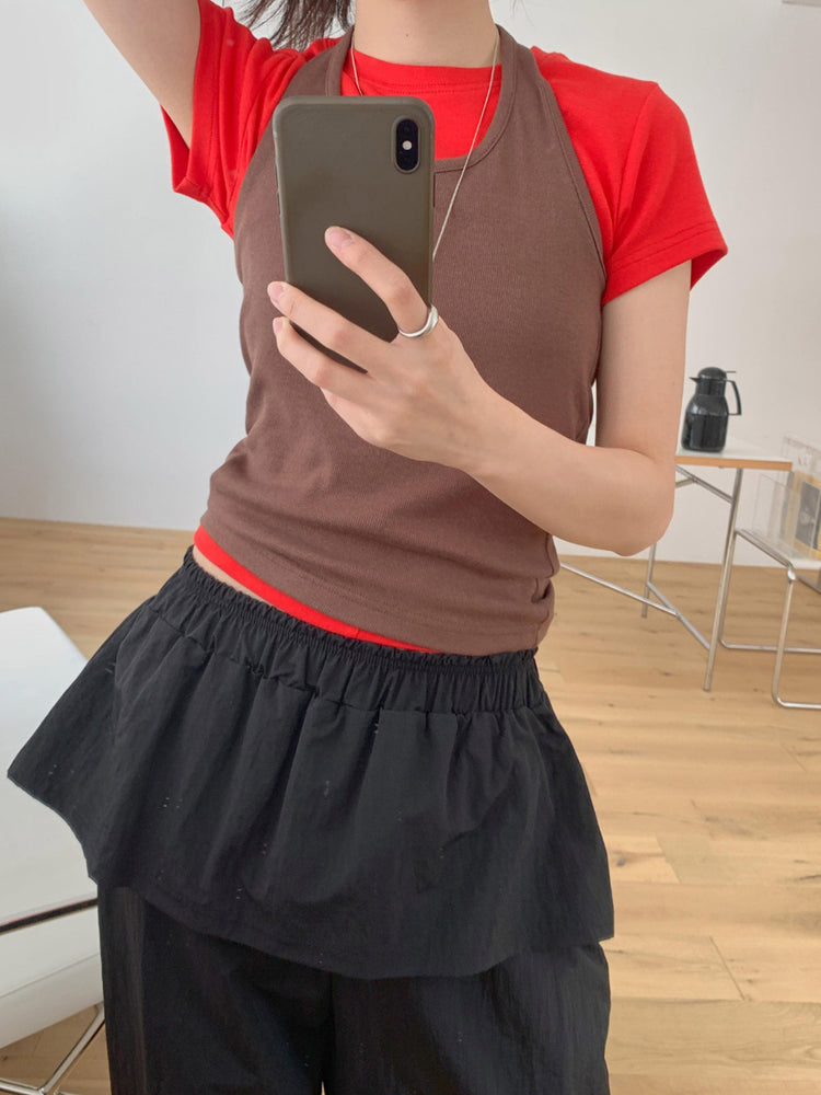 掛脖美色修身上衣