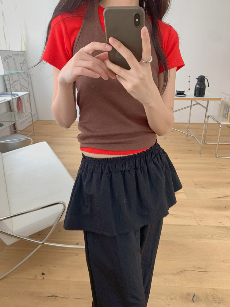 掛脖美色修身上衣