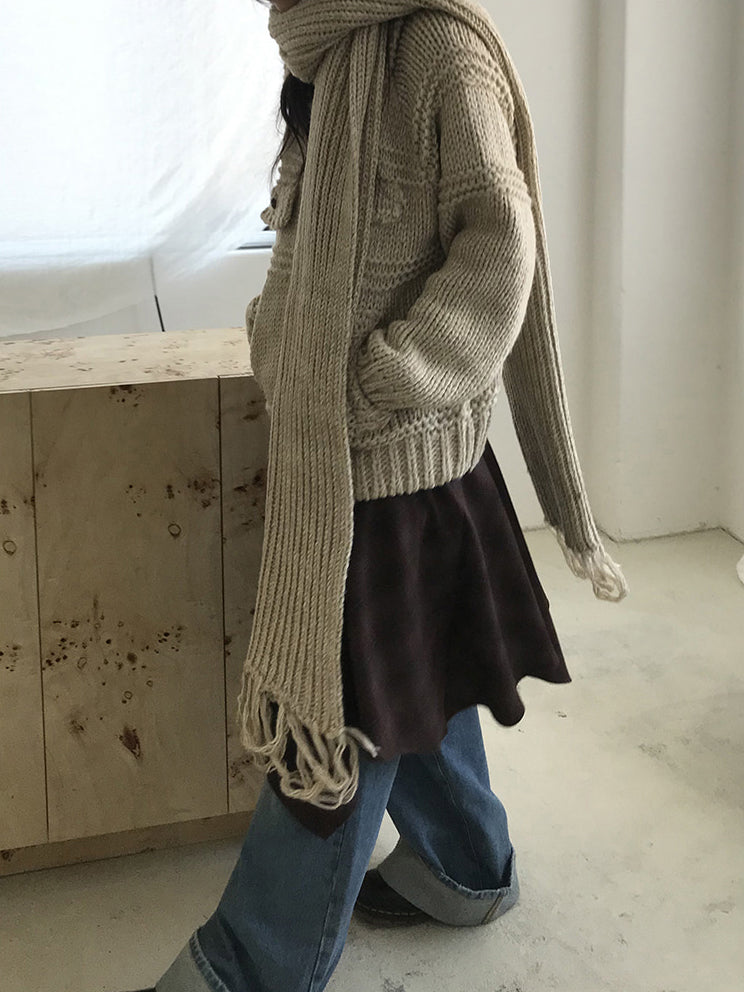 復古美色率性牛仔闊褲