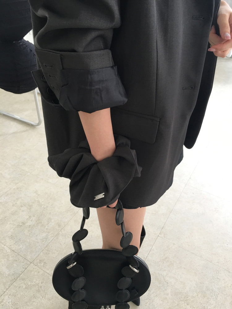 金屬扣扣鈕細節西外(髮圈)