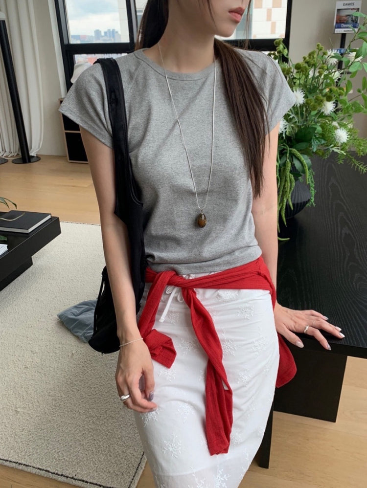 美色拉克蘭袖修身上衣