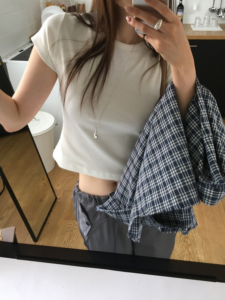 美色基礎合身修腰上衣