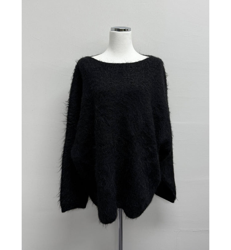 美肩毛流質感寬鬆毛衣