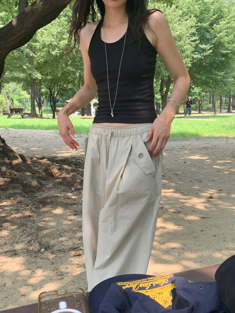 掛脖美色修身上衣