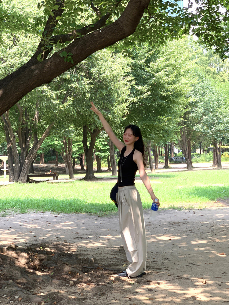 掛脖美色修身上衣